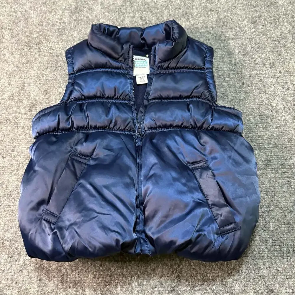Old Navy Boys Navy Blue Puffer Vest C138LM